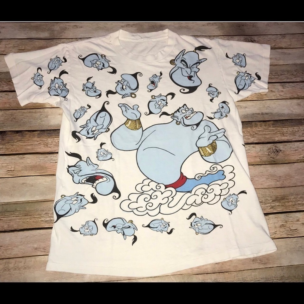 Vintage Disney Aladdin Genie All Over Print - Picture 1 of 3